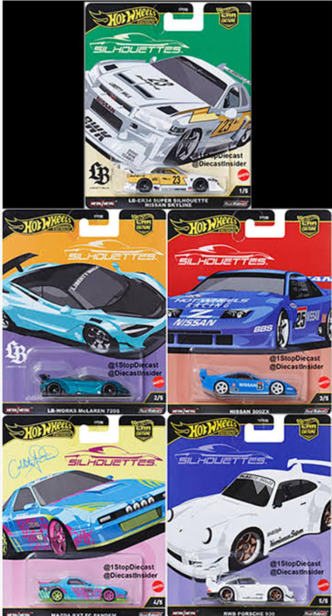 Hot Wheels Car Culture Silhouettes 2025 SET OF 5